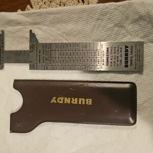 Vintage Executive Burndy Wire-Mike Wire Gauge Micrometer S. Steel Pocket Caliper